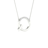1/20CTW-DIA P1P2 LADIES INITIAL "Q" NECKLACE