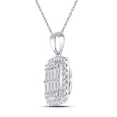 1/2CT-DIA ANA M DIANA SQUARE PENDANT