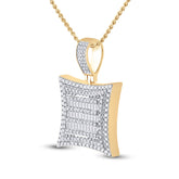 1 1/4CT-DIA P1P2 MICRO-PAVE MENS CHARM