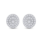 1/3CT-DIA CN MICRO-PAVE ROUND EARRING