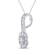 1/4CT-DIA CN MICRO-PAVE FASHION ROUND PENDANT