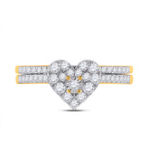 1/2CT-DIA CN HEART BRIDAL SET