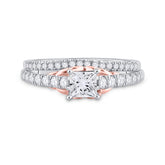1 CT-DIA ANA M 1/2CT-CPR BELLISSIMO NO HALO BRIDAL SET