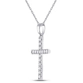 1/3CT-DIA CN CROSS PENDANT
