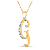 1/12CTW-DIA P1P2 GIFT INITIAL-"G" PENDANT