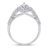 2 CTW-DIA ANA M 3/4CT-CPE BRIDAL SETS SINGLE HALO