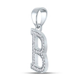 1/12CTW-DIA P1P2 LADIES INITIAL "B" PENDANT