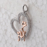 1/5CT-DIA CN HEART PENDANT