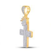 2 CTW-DIA P1P2 CROSS PENDANT