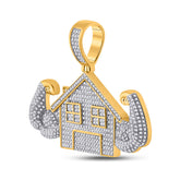 1 1/2 CTW-DIA P1P2 TRAP HOUSE PENDANT