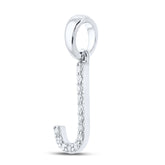 1/10CT-DIA CN LADIES INITIAL "J" PENDANT