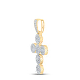 2 CT-DIA NK ROUND CROSS MENS CHARM