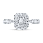 1/2CTW-DIA ANA 1/6CT-CEMRD FASHION RING