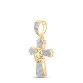 1/2CTW-DIA P1P2 CROSS MENS CHARM