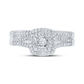 1/4CTW-DIA CN DOUBLE HALO BRIDAL SET