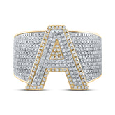 1 1/4CTW-DIA P1P2 INITIAL "A" MENS RING