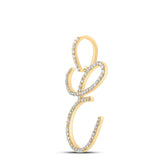 1/2CTW-DIA P1 INITIAL "E" GIFT PENDANT
