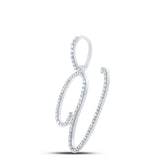 1/2CTW-DIA P1 INITIAL "V" GIFT PENDANT