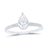 1CTW-DIA ANA M 3/4CT-PEAR ENGAGEMENT RING