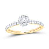 1/2CTW-DIA ANA M FLOWER FASHION RING