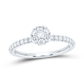 1/2CTW-DIA ANA M FLOWER FASHION RING