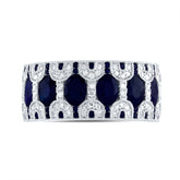 1/3CTW-DIA ANA M 2 1/4CTW OV-BS, 1/5CTW RD-BS NAT GEM RING