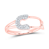 1/8CTW-DIA CN FASHION SAFETY PIN RING