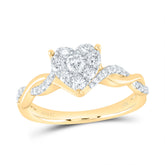 1/2CTW-DIA ANA M HEART NO HALO FASHION BRIDAL RING