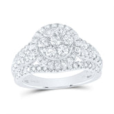 1 1/2CTW-DIA ANA M ROUND SINGLE HALO FASHION BRIDAL RING