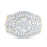 3CTW-DIA ANA M ROUND SINGLE HALO FASHION BRIDAL RING