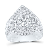 3CTW-DIA ANA M PEAR DOUBLE HALO FASHION BRIDAL RING
