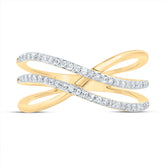 1/5CTW-DIA CN CRISS-CROSS FASHION RING