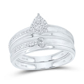 1/4CTW-DIA NK PEAR TRIO SET