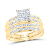 1/2CTW-DIA NK SQUARE TRIO SET