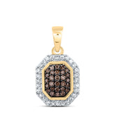 1/4CTW-DIA NK OCTAGON COGNAC NATURAL PENDANT