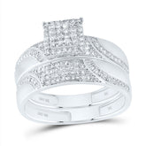 3/4CTW-DIA NK SQUARE TRIO SET