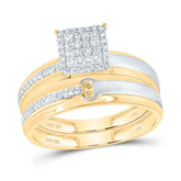 1/3CTW-DIA NK SQUARE TRIO SET