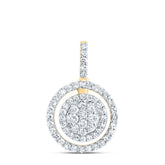 3/8CTW-DIA NK FASHION ROUND PENDANT