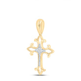1/12CTW DIA NK FASHION CROSS PENDANT