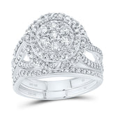 1 1/5TW-DIA NK FASHION FLOWER BRIDAL SET
