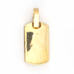 DOG TAG BAGUETTE DIAMOND PENDANT - 10KT YELLOW GOLD & 3.15 CTW