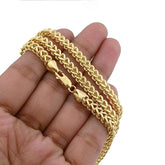 10k Yellow Gold Hollow Franco Chain 4gms to 47gms Necklace 1.9MM to 5.5MM 14" to 30"