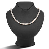 6.2MM 10k Yellow Gold 22CTW Natural Diamond Round/Baguette Centre Row Tennis Chain 20" Men Necklace 47g