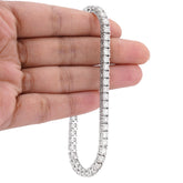 4MM 14k White Gold 9.60CTW Natural Diamond 20 Pointer Men Women Tennis Bracelet 8" 23.2gm