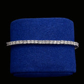 925 Sterling Silver Women 0.16 CTW Diamond Fanouk Tennis Bracelet 6g 7In Armlet