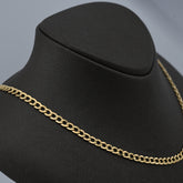 4.5MM 10k Yellow Gold 5.9gms Cuban link Curb Chain Mens Womens 18In Necklace