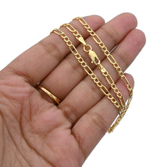 Fine 10k Yellow Gold 3MM Figaro Chain 20 Inches Mens Womens 3.2 grams Necklace