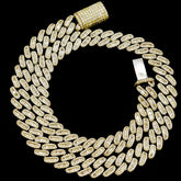 22In 13MM 10k White Gold 30CT Round/Baguette Diamond Cuban Necklace 143.5g Chain