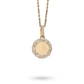 10k Yellow Gold 0.5CTW Natural Diamond Infinity Border Memory Pendant 4.3g Charm