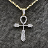 Religious 10k Yellow Gold 0.95 CTW Natural Diamond Cross Pendant 3.4g Mens Charm